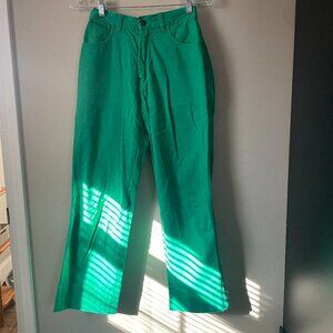 Size 10 Green Lacoste Cotton zip pants good condition